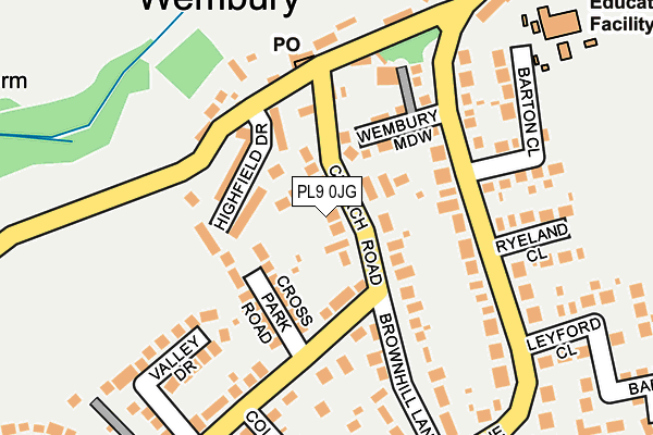 PL9 0JG map - OS OpenMap – Local (Ordnance Survey)