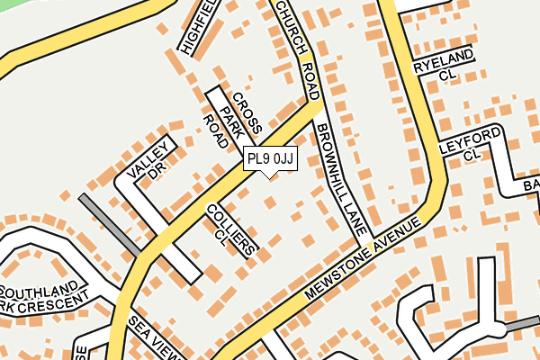 PL9 0JJ map - OS OpenMap – Local (Ordnance Survey)