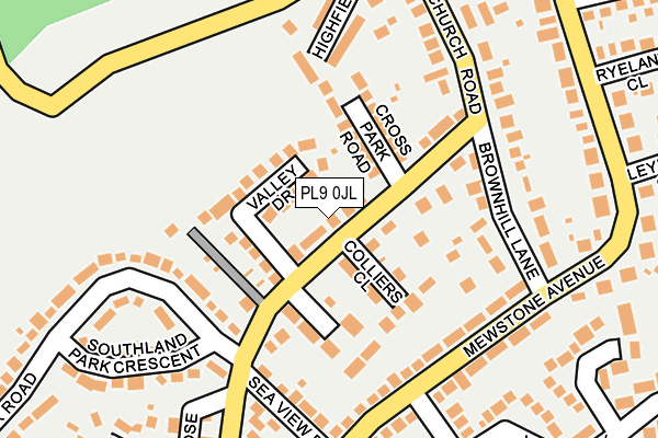 PL9 0JL map - OS OpenMap – Local (Ordnance Survey)