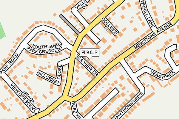 PL9 0JR map - OS OpenMap – Local (Ordnance Survey)