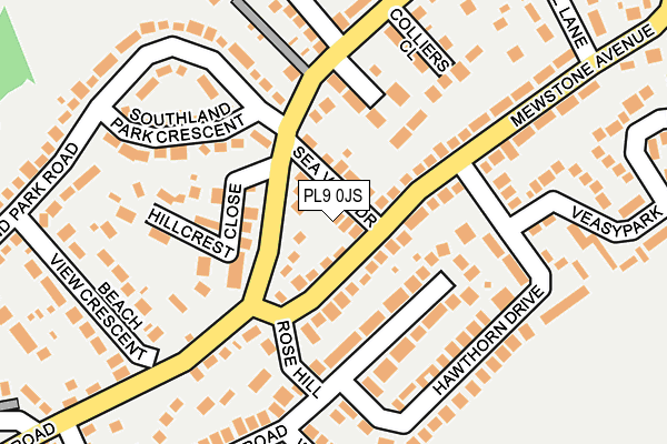 PL9 0JS map - OS OpenMap – Local (Ordnance Survey)