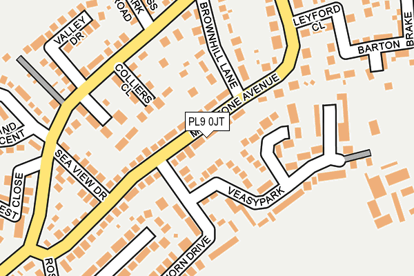 PL9 0JT map - OS OpenMap – Local (Ordnance Survey)