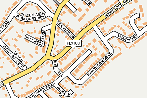 PL9 0JU map - OS OpenMap – Local (Ordnance Survey)