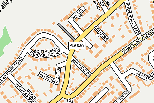 PL9 0JW map - OS OpenMap – Local (Ordnance Survey)