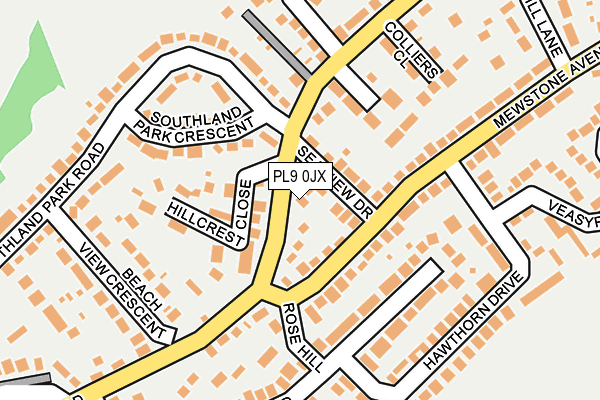 PL9 0JX map - OS OpenMap – Local (Ordnance Survey)