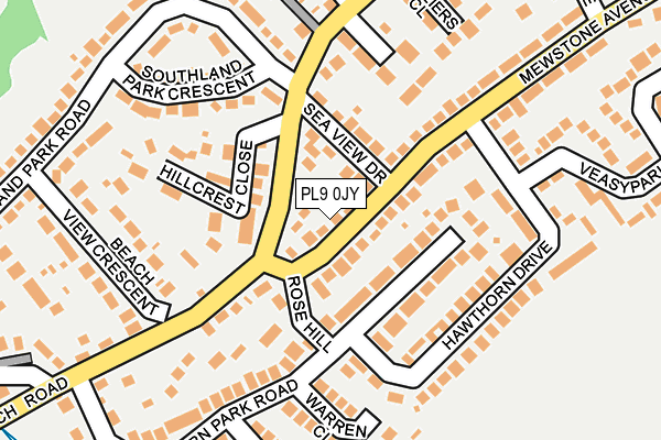 PL9 0JY map - OS OpenMap – Local (Ordnance Survey)