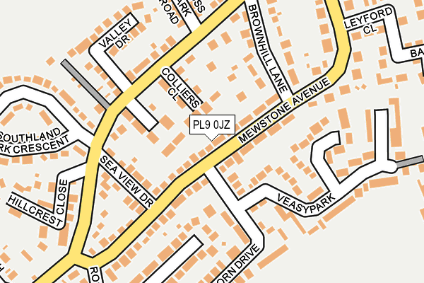 PL9 0JZ map - OS OpenMap – Local (Ordnance Survey)