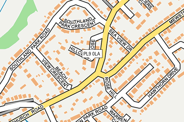 PL9 0LA map - OS OpenMap – Local (Ordnance Survey)