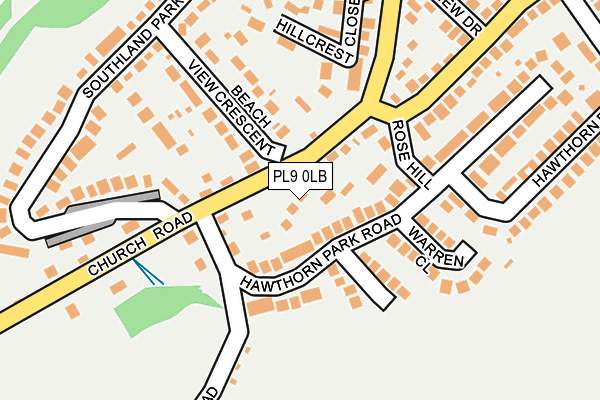 PL9 0LB map - OS OpenMap – Local (Ordnance Survey)