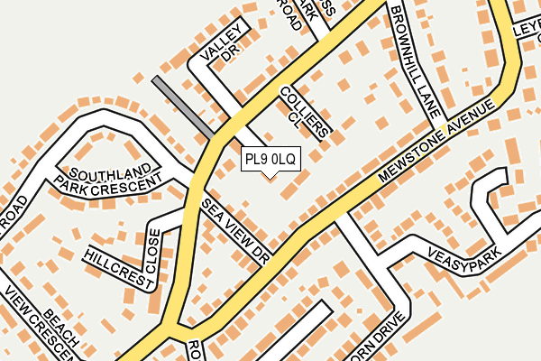 PL9 0LQ map - OS OpenMap – Local (Ordnance Survey)