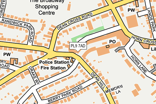 PL9 7AD map - OS OpenMap – Local (Ordnance Survey)