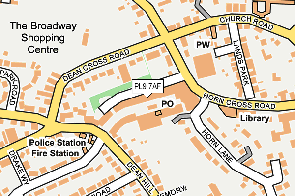 PL9 7AF map - OS OpenMap – Local (Ordnance Survey)