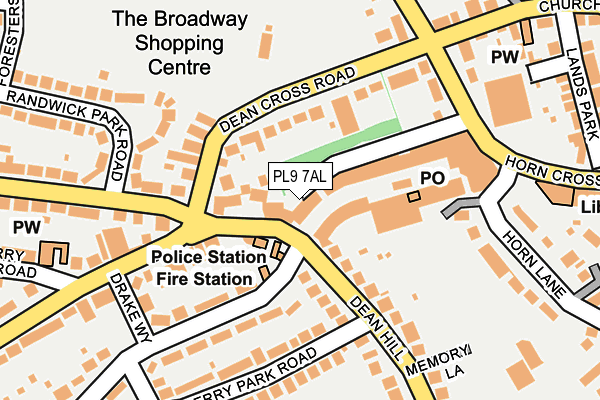 PL9 7AL map - OS OpenMap – Local (Ordnance Survey)