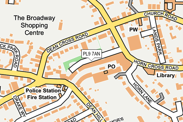 PL9 7AN map - OS OpenMap – Local (Ordnance Survey)