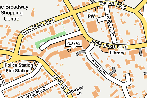 PL9 7AS map - OS OpenMap – Local (Ordnance Survey)