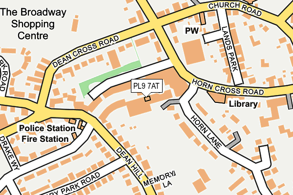 PL9 7AT map - OS OpenMap – Local (Ordnance Survey)