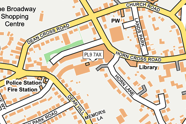 PL9 7AX map - OS OpenMap – Local (Ordnance Survey)