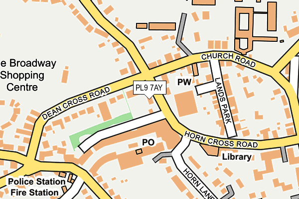 PL9 7AY map - OS OpenMap – Local (Ordnance Survey)