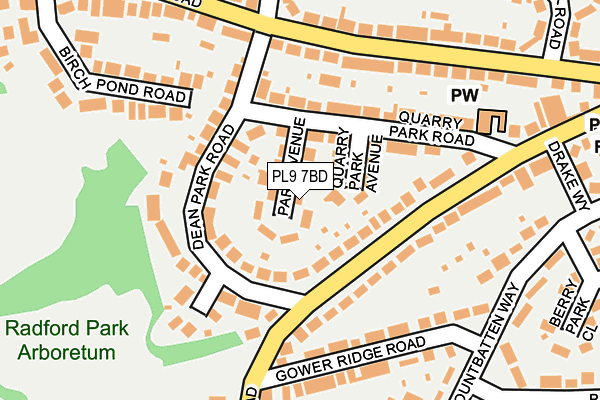 PL9 7BD map - OS OpenMap – Local (Ordnance Survey)