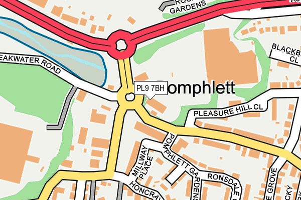 PL9 7BH map - OS OpenMap – Local (Ordnance Survey)