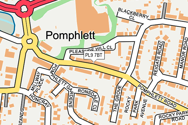 PL9 7BT map - OS OpenMap – Local (Ordnance Survey)