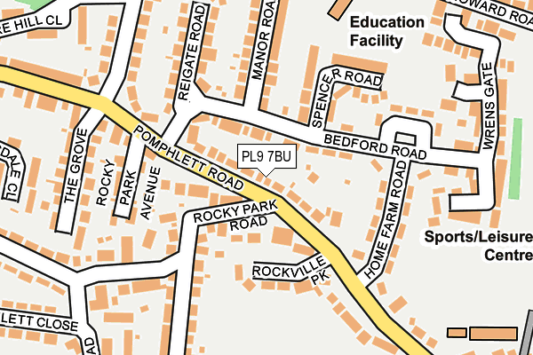 PL9 7BU map - OS OpenMap – Local (Ordnance Survey)