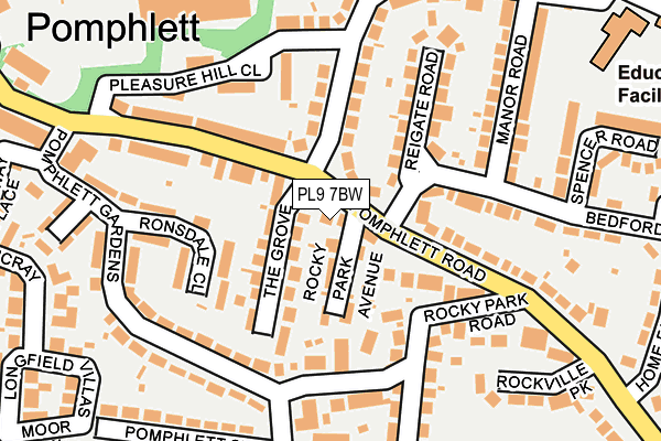 PL9 7BW map - OS OpenMap – Local (Ordnance Survey)