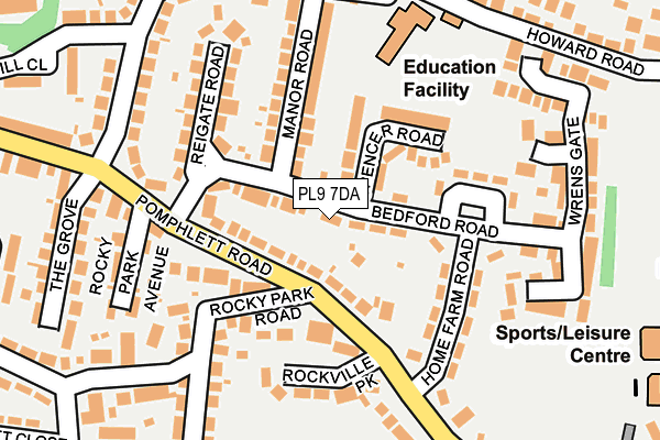 PL9 7DA map - OS OpenMap – Local (Ordnance Survey)