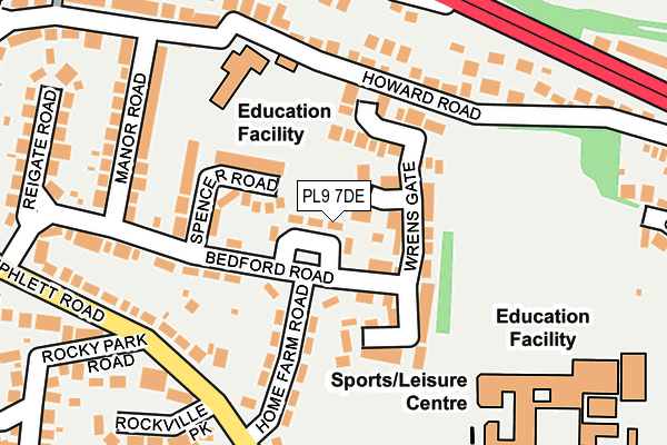 PL9 7DE map - OS OpenMap – Local (Ordnance Survey)