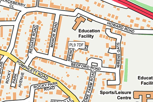 PL9 7DF map - OS OpenMap – Local (Ordnance Survey)