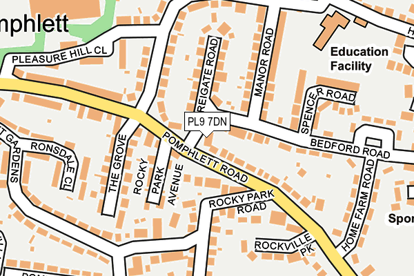 PL9 7DN map - OS OpenMap – Local (Ordnance Survey)