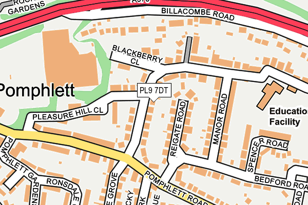 PL9 7DT map - OS OpenMap – Local (Ordnance Survey)