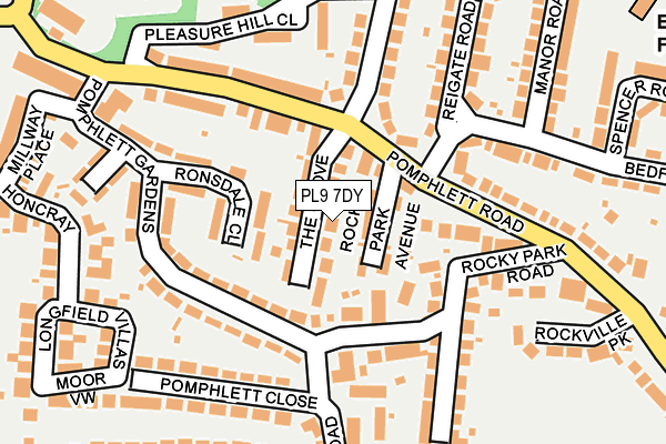 PL9 7DY map - OS OpenMap – Local (Ordnance Survey)