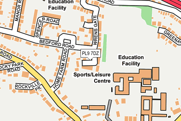 PL9 7DZ map - OS OpenMap – Local (Ordnance Survey)