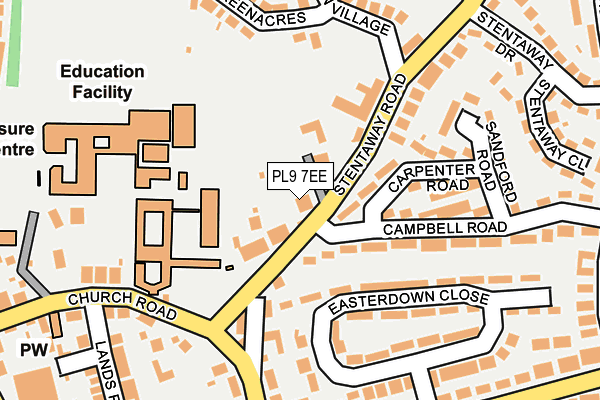 PL9 7EE map - OS OpenMap – Local (Ordnance Survey)