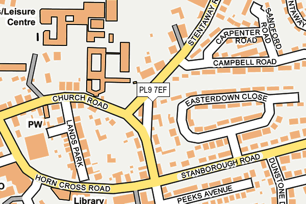 PL9 7EF map - OS OpenMap – Local (Ordnance Survey)