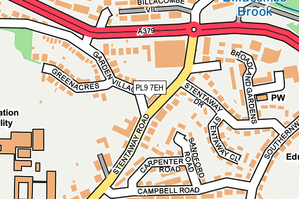 PL9 7EH map - OS OpenMap – Local (Ordnance Survey)