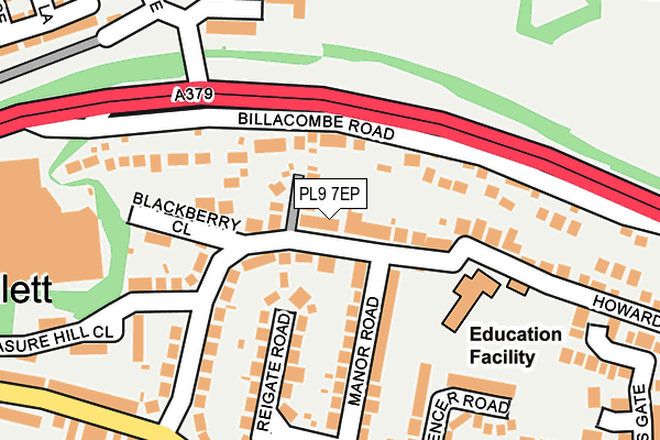 PL9 7EP map - OS OpenMap – Local (Ordnance Survey)