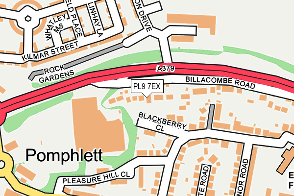 PL9 7EX map - OS OpenMap – Local (Ordnance Survey)