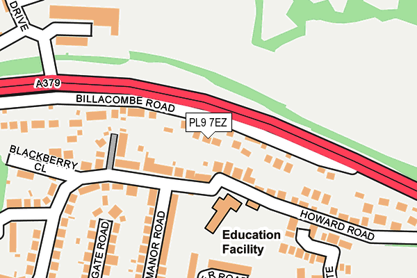 PL9 7EZ map - OS OpenMap – Local (Ordnance Survey)