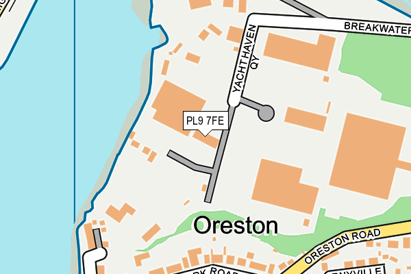 PL9 7FE map - OS OpenMap – Local (Ordnance Survey)