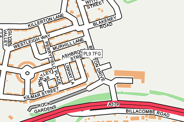 PL9 7FG map - OS OpenMap – Local (Ordnance Survey)