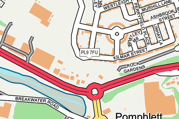 PL9 7FU map - OS OpenMap – Local (Ordnance Survey)