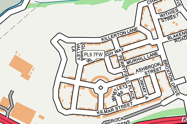 PL9 7FW map - OS OpenMap – Local (Ordnance Survey)