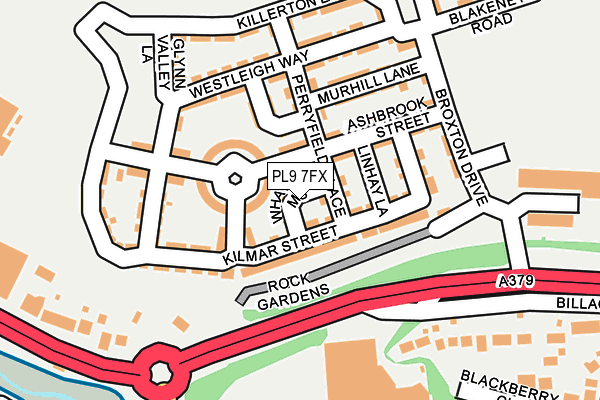 PL9 7FX map - OS OpenMap – Local (Ordnance Survey)