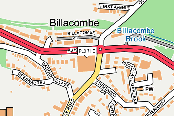 PL9 7HE map - OS OpenMap – Local (Ordnance Survey)