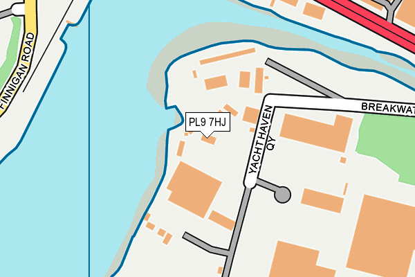 PL9 7HJ map - OS OpenMap – Local (Ordnance Survey)