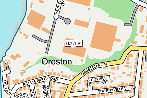 PL9 7HW map - OS OpenMap – Local (Ordnance Survey)