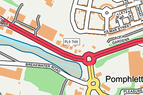 PL9 7HX map - OS OpenMap – Local (Ordnance Survey)