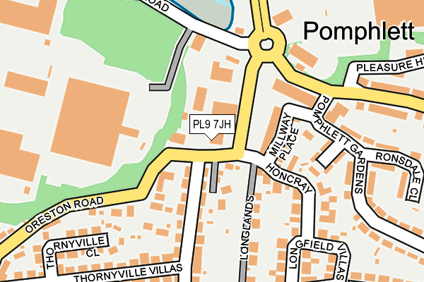 PL9 7JH map - OS OpenMap – Local (Ordnance Survey)